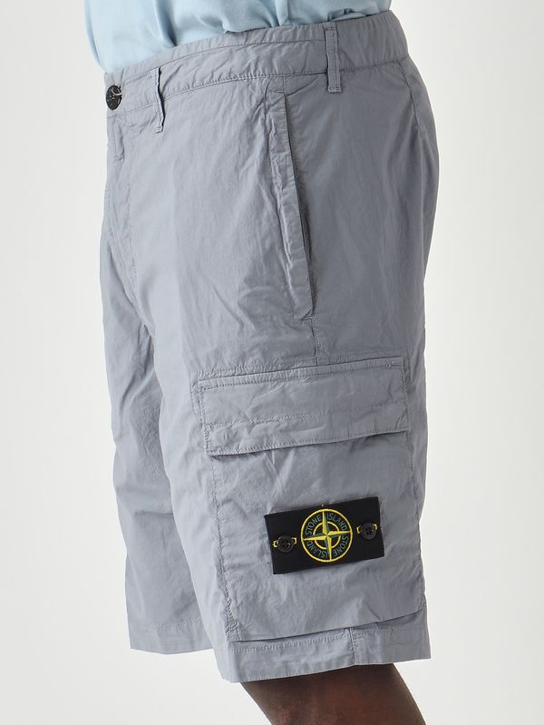 5. Bermuda uomo in tela di cotone stretch Avio Chiaro Stone Island l1s15l100020s0003