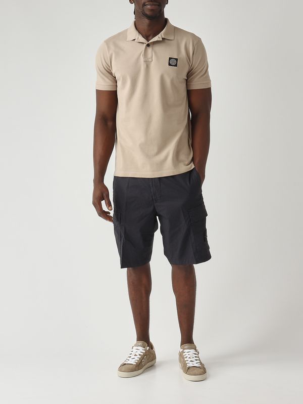 2. Bermuda uomo in tela di cotone stretch Navy Stone Island l1s15l100020s0003