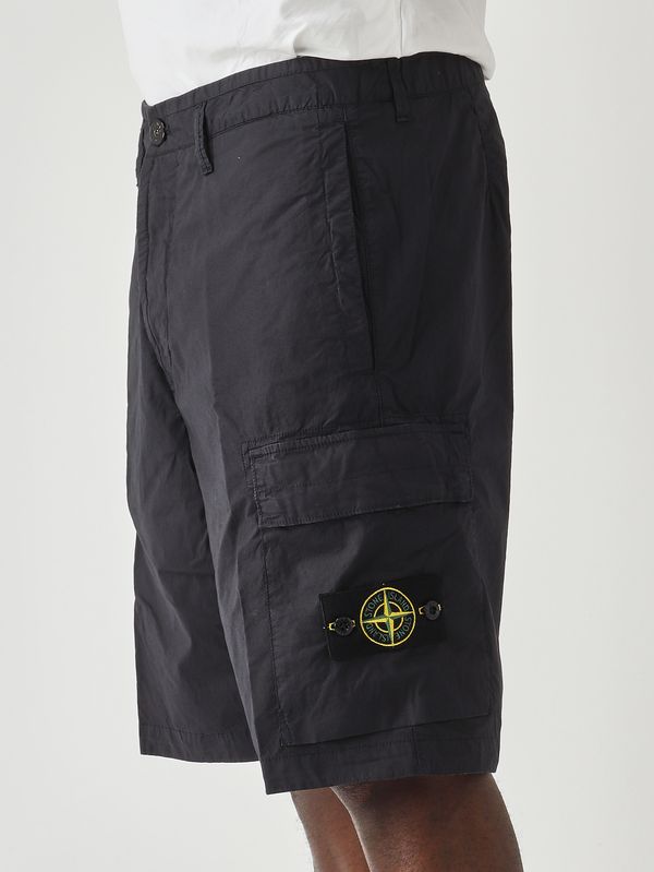 5. Bermuda uomo in tela di cotone stretch Navy Stone Island l1s15l100020s0003