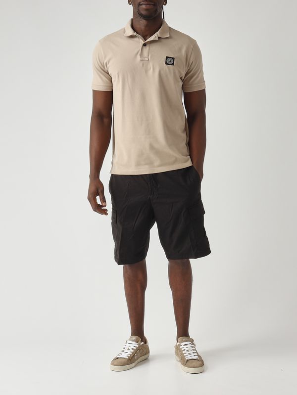 2. Bermuda uomo in tela di cotone stretch Nero Stone Island l1s15l100020s0003