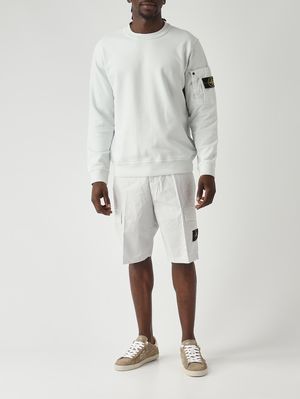 2. Bermuda uomo in tela di cotone stretch Cielo