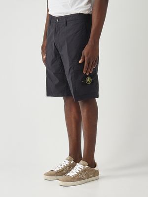 3. Bermuda uomo in tela di cotone stretch Navy