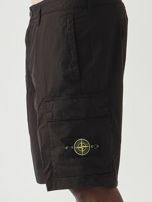 5. Bermuda uomo in tela di cotone stretch Nero