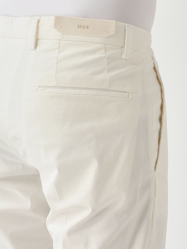 4. Men's BG04 stretch cotton trousers Milk Briglia bg04300127