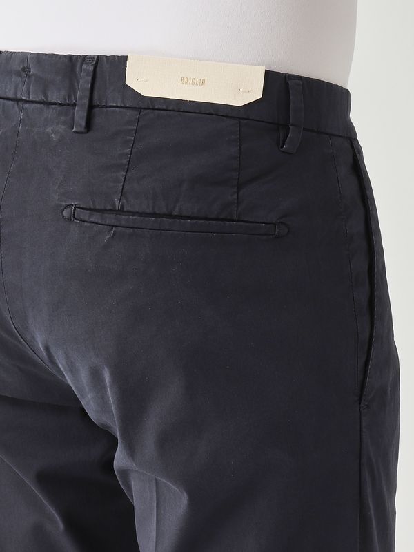 4. Men's BG04 stretch cotton trousers Navy Briglia bg04300127