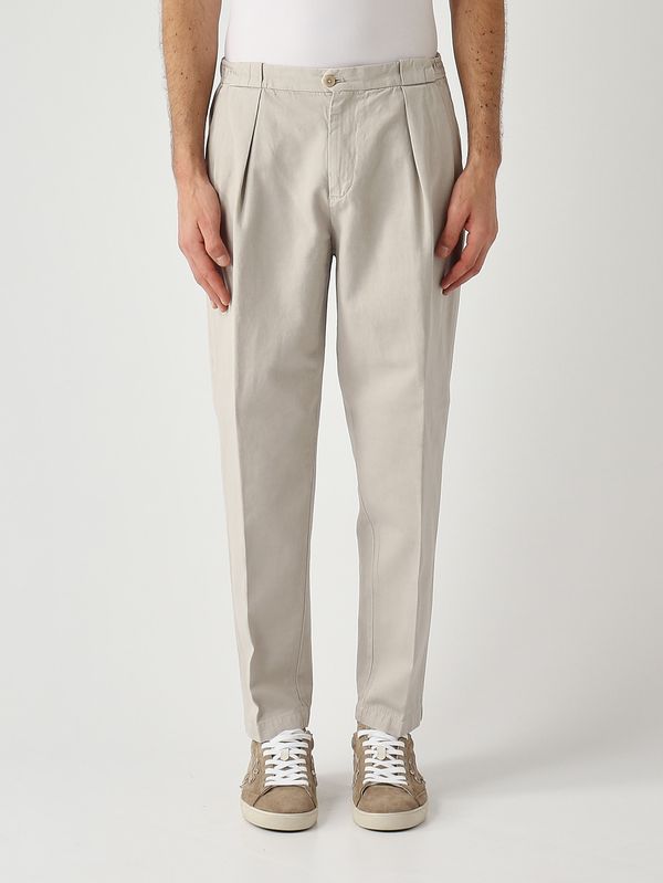 Pantalon homme PortobelloD Easy Fit en lin et coton Mastic Briglia