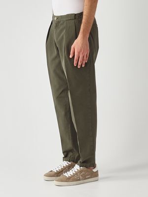 2. Herrenhose PortobelloD Easy Fit aus Leinen und Baumwolle Militärgrün