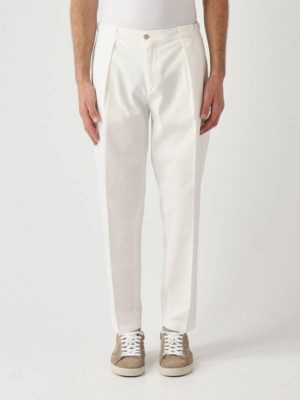 Pantalon homme PortobelloD Easy Fit en coton Blanc Briglia