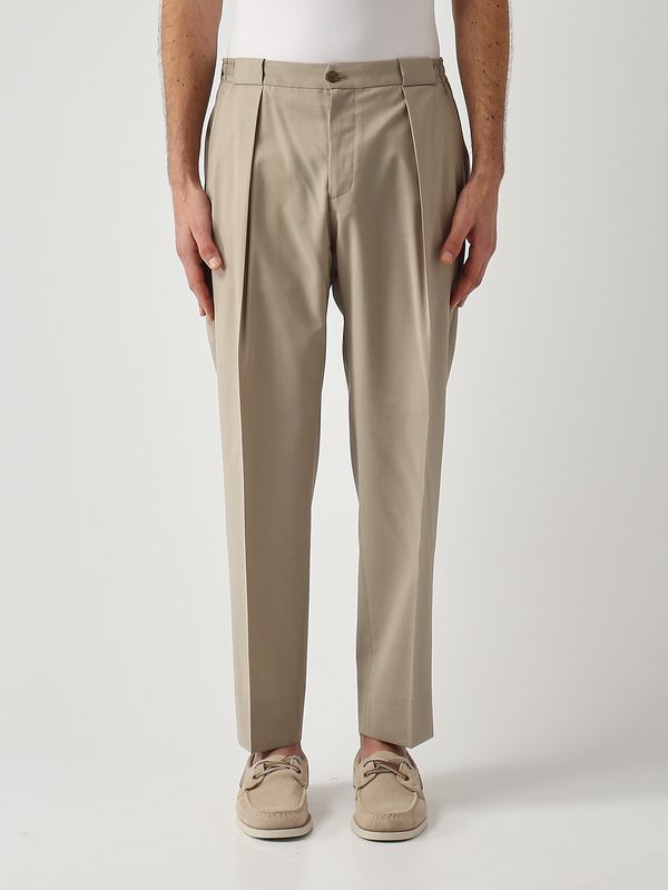 Pantalon homme PortobelloS Easy Fit en laine vierge Kaki Briglia