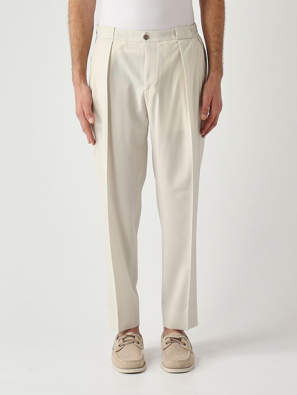 Pantalón de hombre PortobelloS Easy Fit de lana virgen Leche Briglia