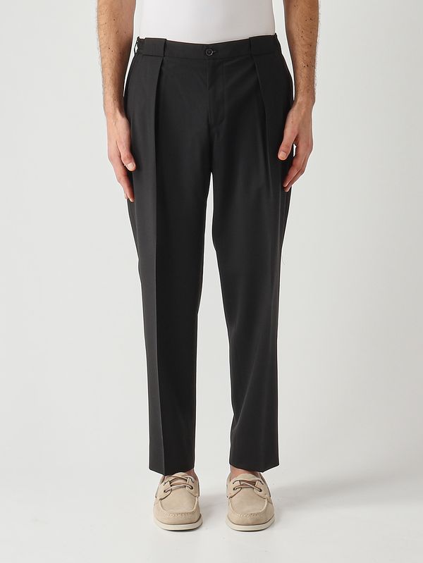 1. Herrenhose PortobelloS Easy Fit aus Schurwolle Schwarz Briglia portobellos300108