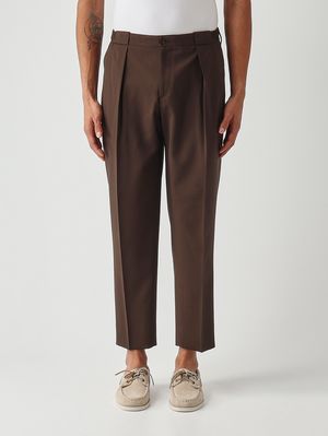 1. Pantalón de hombre PortobelloS Easy Fit de lana virgen Marrón