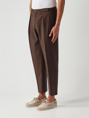 3. Pantalón de hombre PortobelloS Easy Fit de lana virgen Marrón