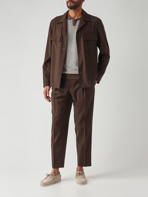 2. Pantalón de hombre PortobelloS Easy Fit de lana virgen Marrón