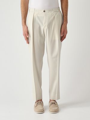 1. Herrenhose PortobelloS Easy Fit aus Schurwolle Milch