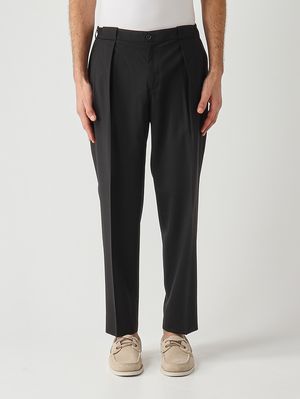 1. Herrenhose PortobelloS Easy Fit aus Schurwolle Schwarz