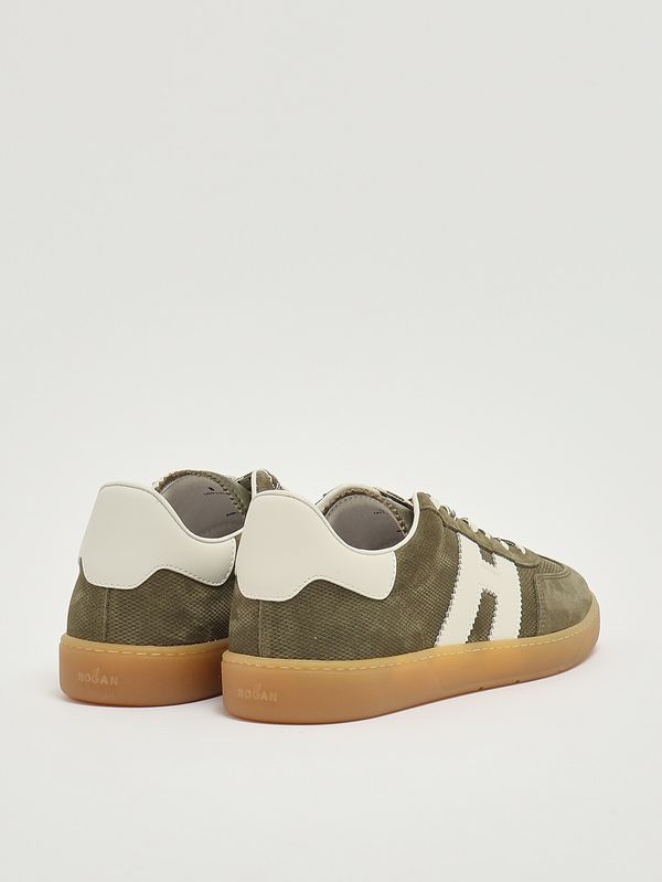 3. Baskets pour homme Cool en daim Kaki Hogan hxm6470fb60uwx