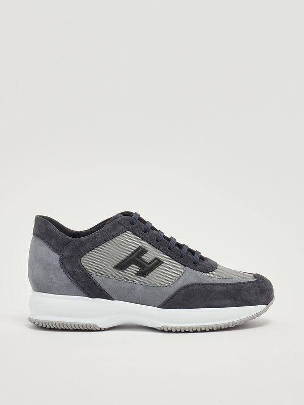 1. Herren-Sneaker Interactive aus Veloursleder Blau Hogan hxm00n0i980ugo