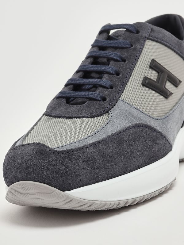 5. Herren-Sneaker Interactive aus Veloursleder Blau Hogan hxm00n0i980ugo