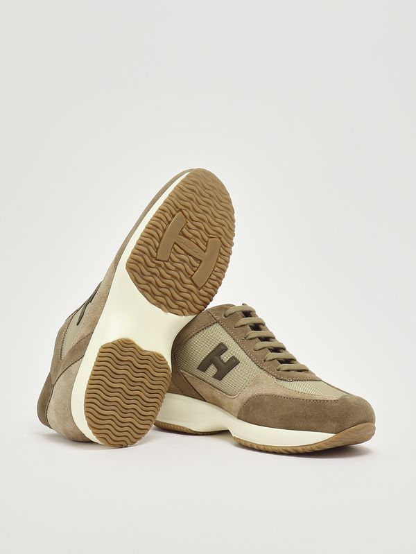 4. Herren-Sneaker Interactive aus Veloursleder Braun Hogan hxm00n0i980ugo