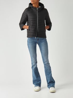 2. Chaqueta de mujer Punky de nailon Negro