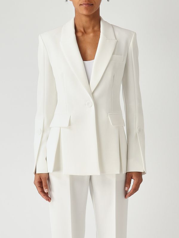 1. Blazer femme Carciofo en toile technique légère Blanc Soie Pinko 106615a32z