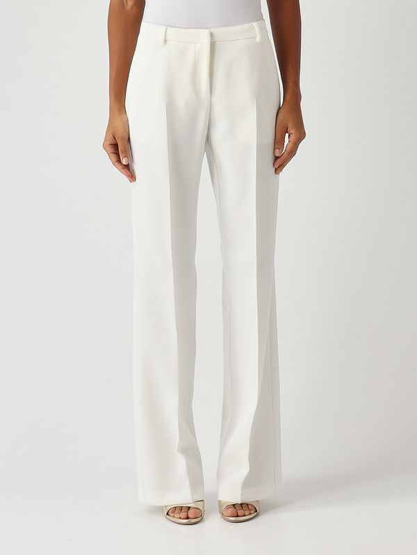 1. Pantalón de mujer Eucalipto en tejido cady Blanco Seda Pinko 106632a32z