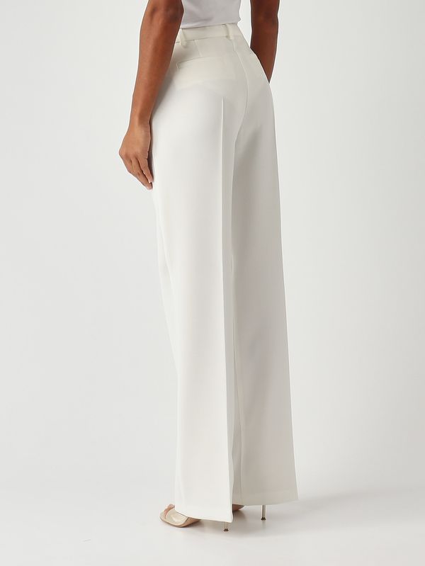 4. Pantalón de mujer Eucalipto en tejido cady Blanco Seda Pinko 106632a32z