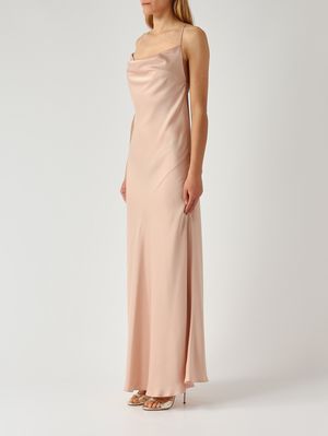3. Abito donna in raso Rosa Mogano