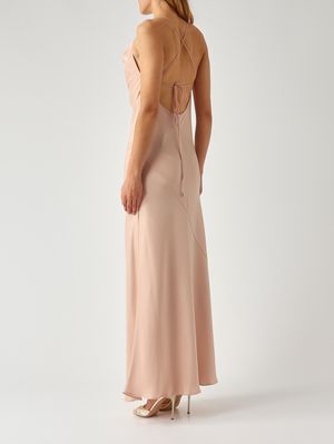 4. Abito donna in raso Rosa Mogano