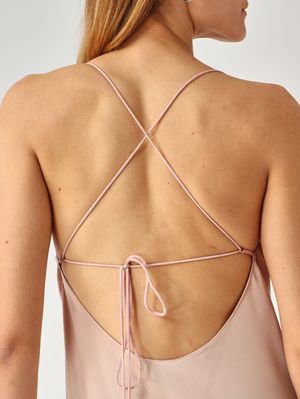 5. Abito donna in raso Rosa Mogano