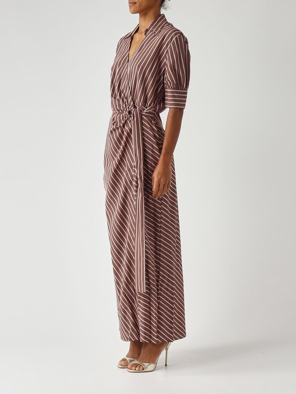 3. Damenkleid aus Viskosemischung Braun-Rosa Pinko 106669a33q