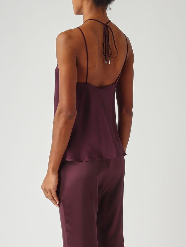 4. Top de mujer Carota de satén Burdeos Pinko 106621a1y5