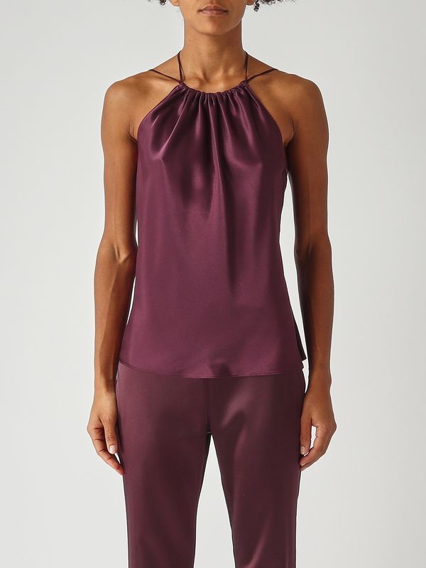 1. Top de mujer Carota de satén Burdeos Pinko 106621a1y5