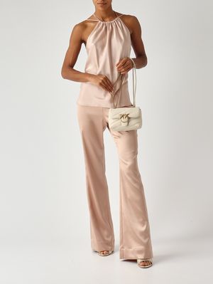 2. Top femme Carotte en satin Rose acajou