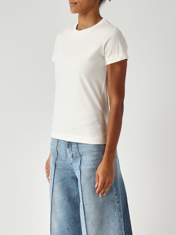 3. Camiseta de algodón para mujer Blanco Pinko 100355a339