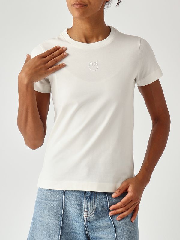 5. Camiseta de algodón para mujer Blanco Pinko 100355a339