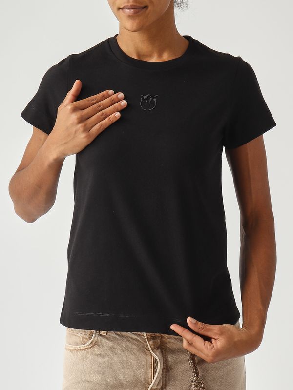 5. Camiseta de algodón para mujer Negro Pinko 100355a339