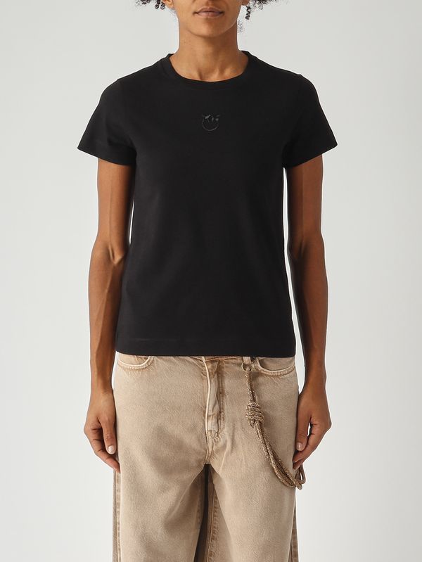 T-shirt femme en coton Noir Pinko