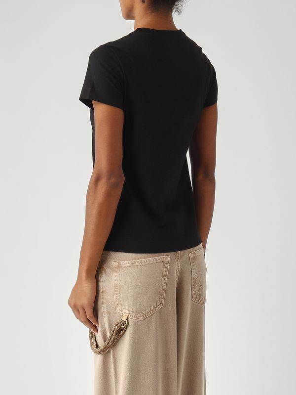 4. Camiseta de algodón para mujer Negro Pinko 100355a339