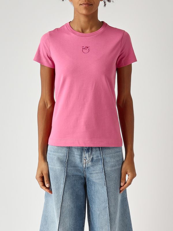 T-shirt femme en coton Rose Pinko