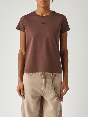 1. Camiseta de algodón para mujer Marrón