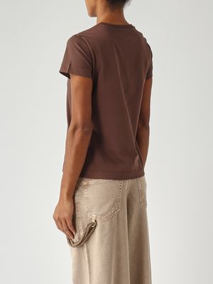 4. Camiseta de algodón para mujer Marrón