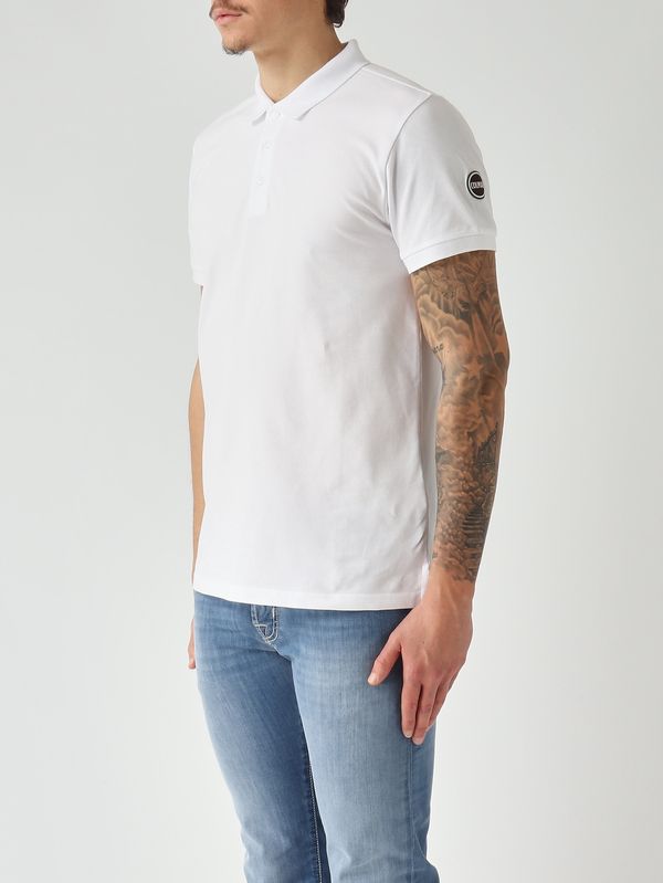 2. Men's polo shirt in stretch piqué cotton White Colmar 76464sh
