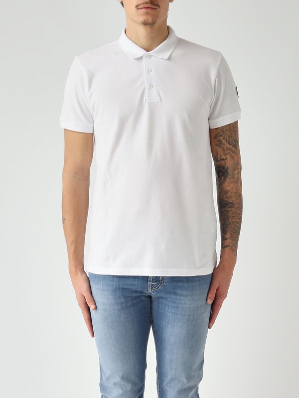 Herren-Poloshirt aus Stretch-Baumwollpiqué Weiß Colmar