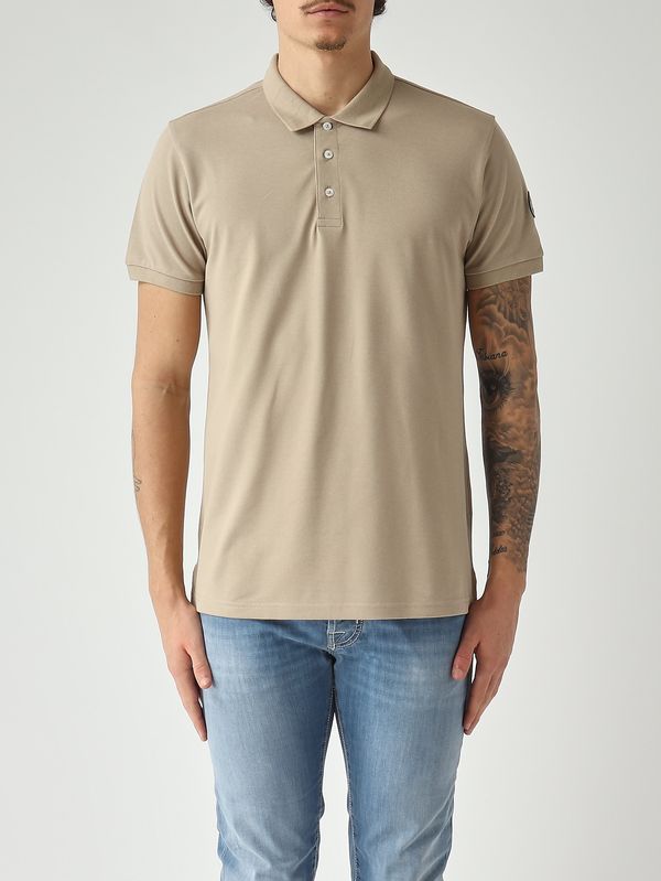 Herren-Poloshirt aus Stretch-Baumwollpiqué Creme Colmar