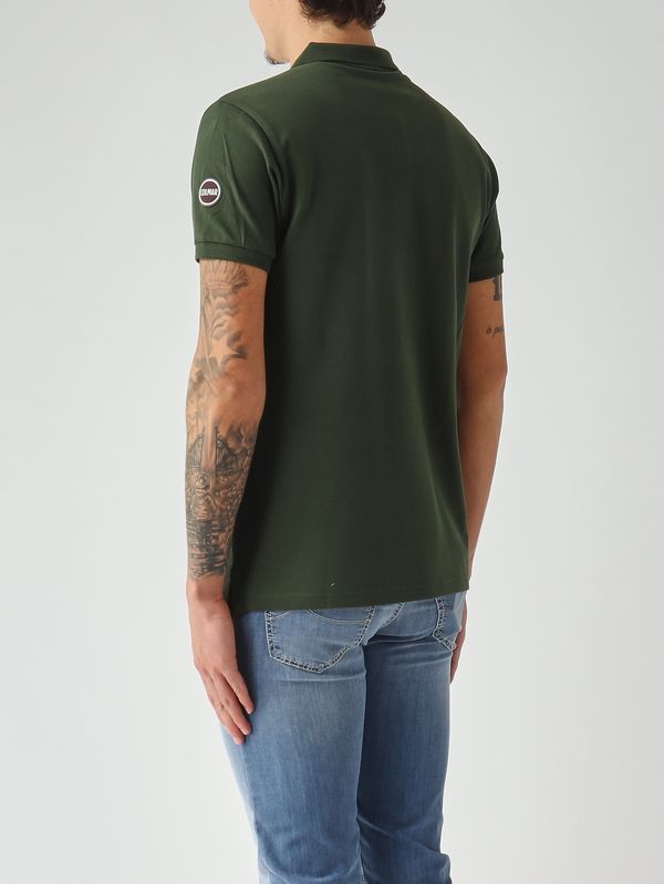 3. Herren-Poloshirt aus Stretch-Baumwollpiqué Waldgrün Colmar 76464sh