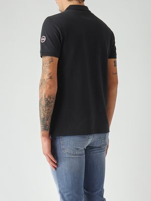 3. Polo de hombre de algodón piqué elástico azul marino