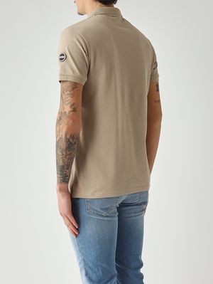 3. Polo de hombre de algodón piqué elástico Crema