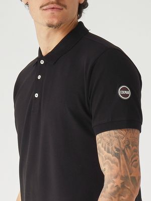4. Herren-Poloshirt aus Stretch-Baumwollpiqué Schwarz